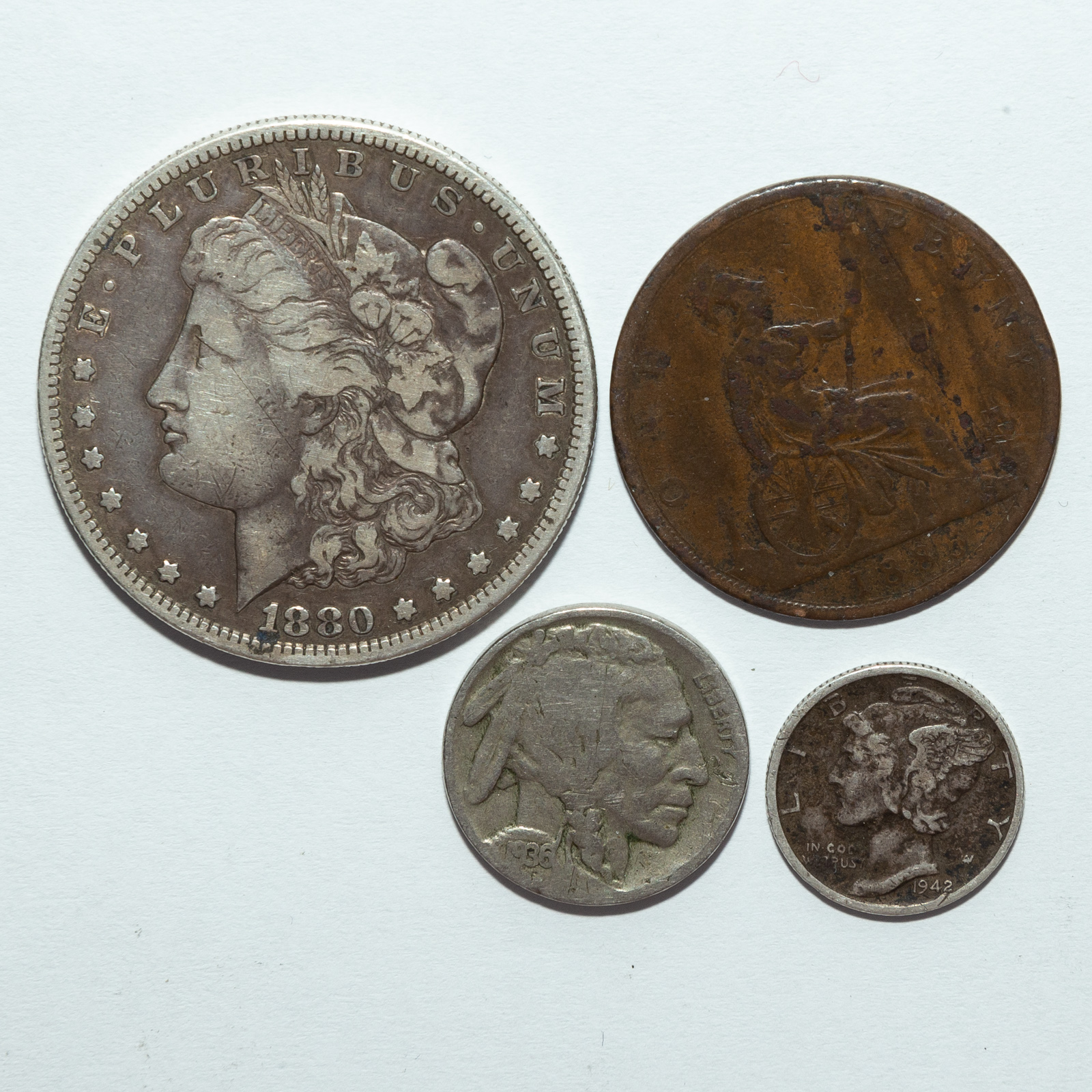 Appraisal: SMALL GROUP OF COINS WITH -S MORGAN -S VG -S