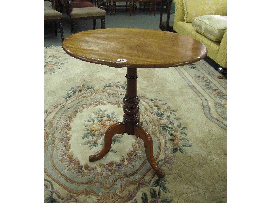 Appraisal: Victorian mahogany tripod table