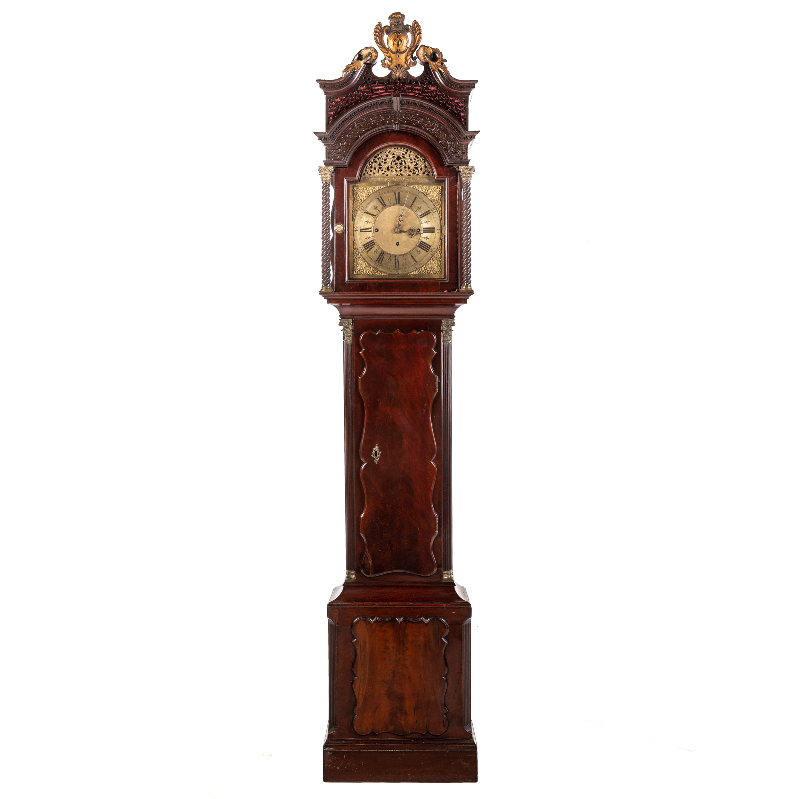 Appraisal: GEORGE III MAHOGANY TALL CASE CLOCK Fourth quarter th century