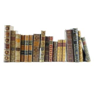 Appraisal: Lot of Eighteen Antique Leather and Paper Bound Books leatherbound