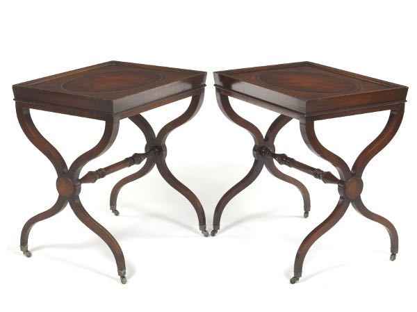 Appraisal: PAIR OF VICTORIAN STYLE OCCASIONAL SIDE TABLES BY WEIMAN HEIRLOOM