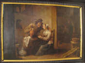 Appraisal: Dutch th Century oil on canvas tavern scene school of