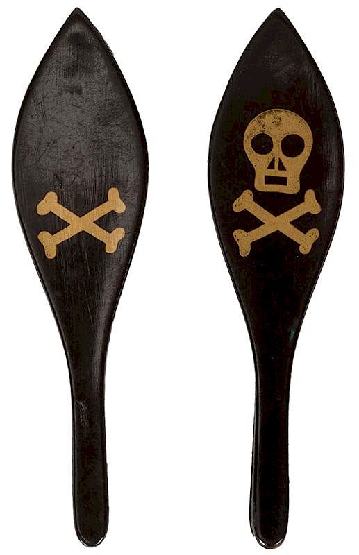 Appraisal: Skull Paddles Skull Paddles Holland Eddy Taytelbaum s A skull