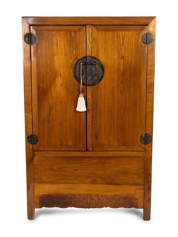 Appraisal: A Chinese Elmwood Cabinet Height x width x depth inches