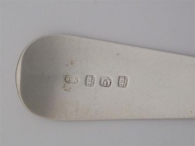 Appraisal: THOMS SHANNON A fiddle tablespoon script initial L c oz