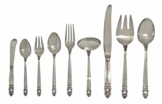 Appraisal: An American Sterling Silver Flatware Service for Twelve International Silver