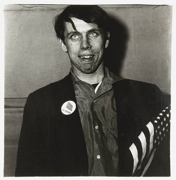 Appraisal: n a Diane Arbus American - Patriotic Young Man with