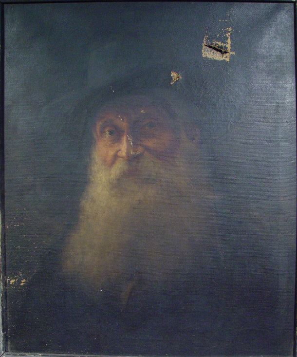 Appraisal: Early th Century oil onto canvas portrait of a rabbi