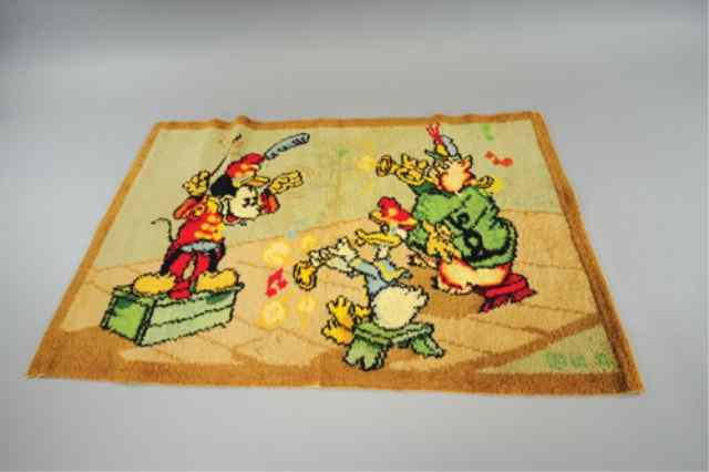 Appraisal: EARLY MICKEY MOUSE RUGS Features small child's size rugs depicts