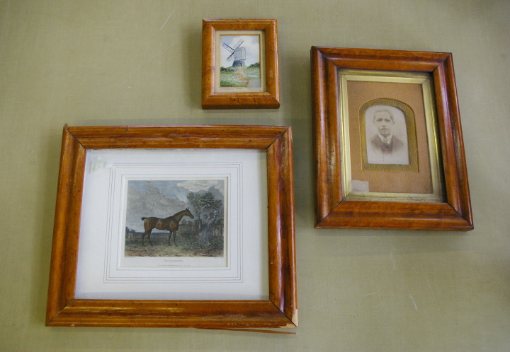 Appraisal: Group of Four Antique Bird's-Eye Maple Picture Frames two with