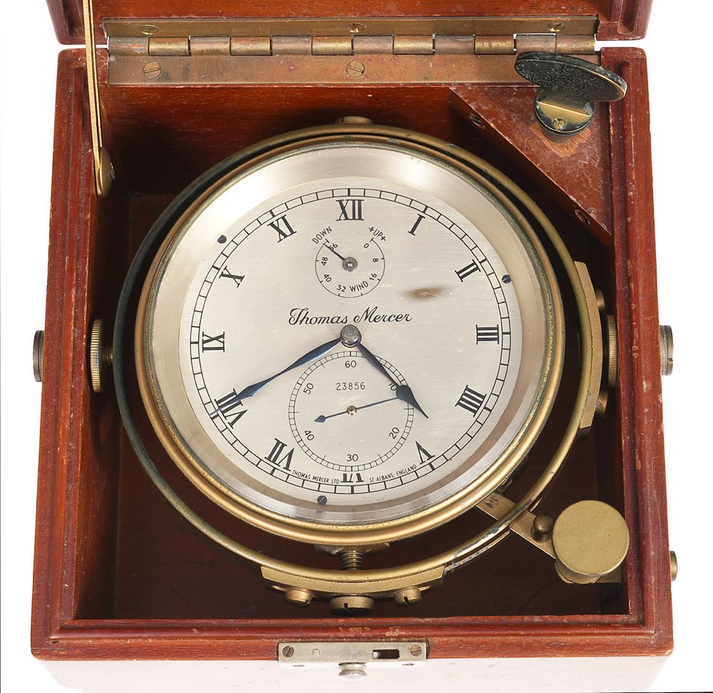 Appraisal: Thomas Mercer Vintage Chronometer Clock Thomas Mercer vintage chronometer clock