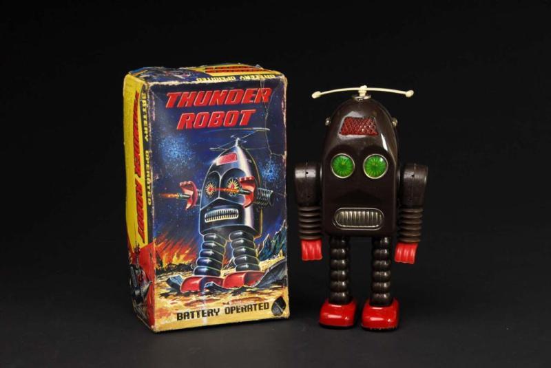 Appraisal: Thunder Robot Description Japanese Made by Asakusa Toys When in