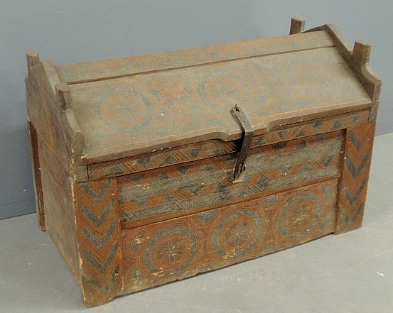 Appraisal: - Unusual German blanket chest th c in the form