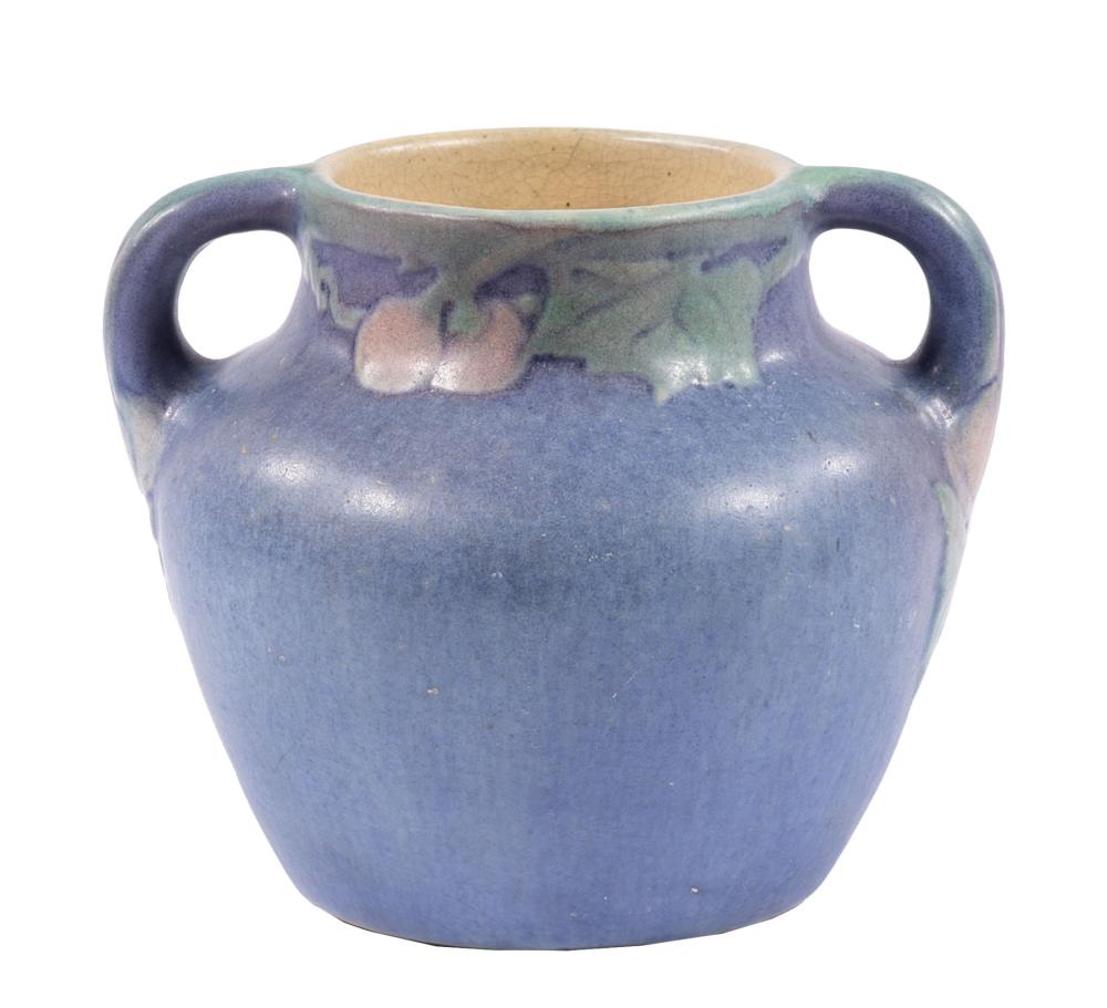 Appraisal: Newcomb College Art Pottery Two-Handled Vase decorated by Sadie Irvine