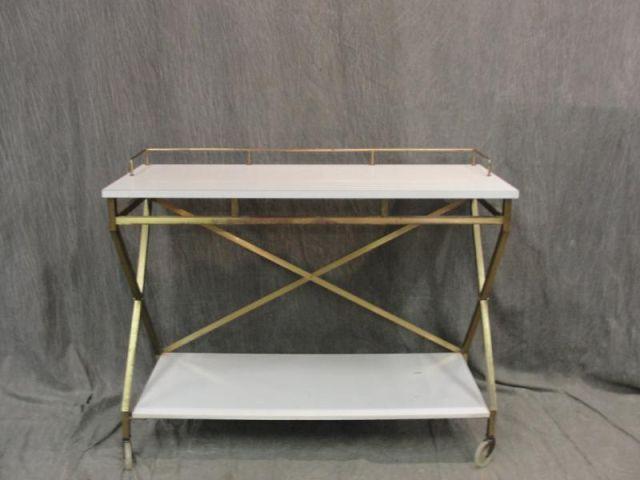 Appraisal: Paul McCobb Midcentury Waiter Brass and formica From an Englewood