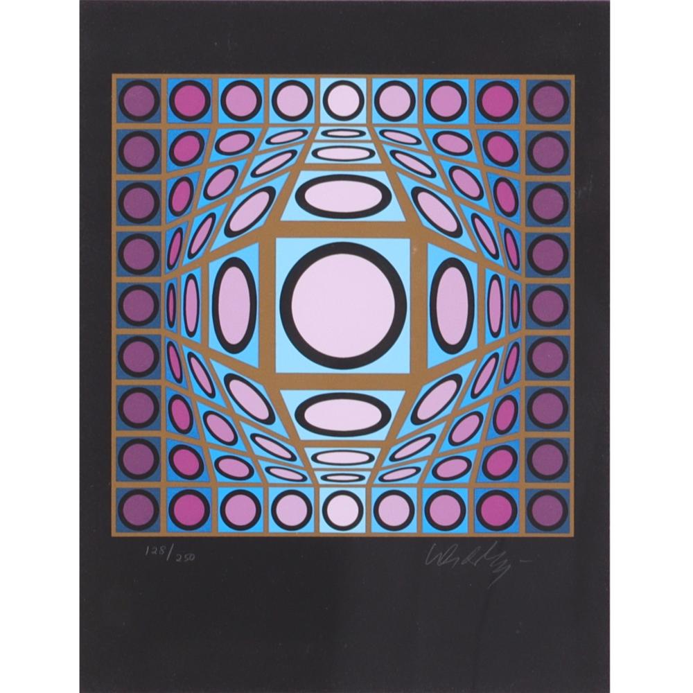 Appraisal: VICTOR VASARELY FRENCH HUNGARIAN - OP ART SPHERE SERIGRAPH H