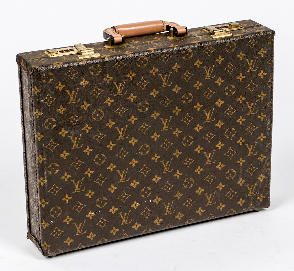 Appraisal: Vintage Louis Vuitton Monogram Attache Case Vintage Louis Vuitton Monogram