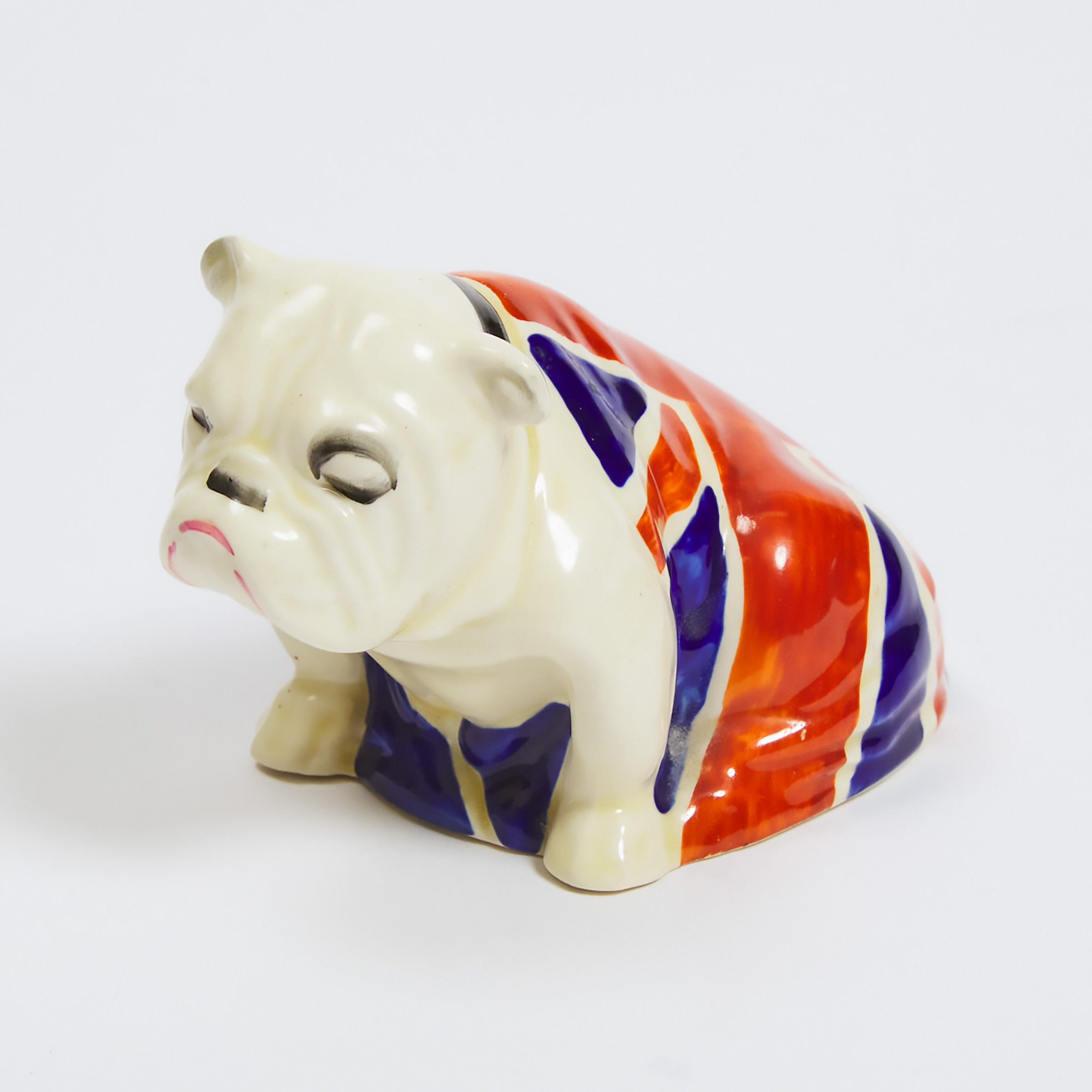 Appraisal: Royal Doulton Union Jack Draped Bulldog th century height in