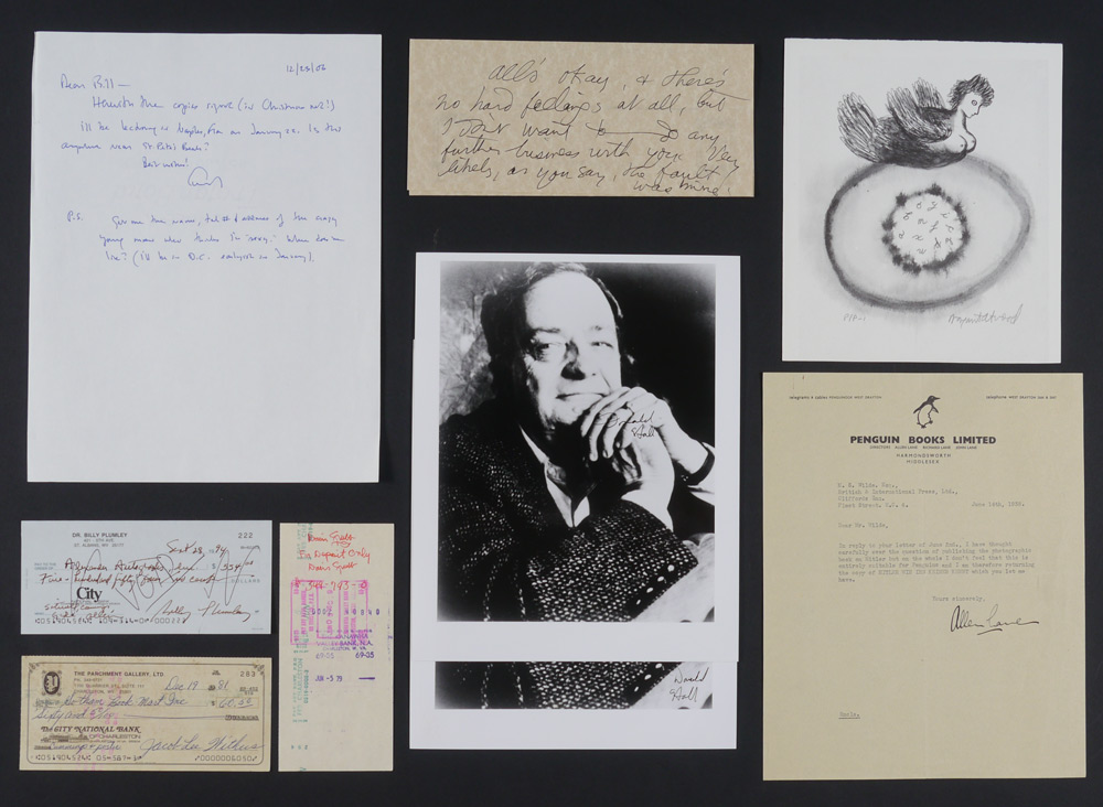 Appraisal: COLLECTION OF POET AUTHOR AUTOGRAPHS LETTERS An assembled collection to