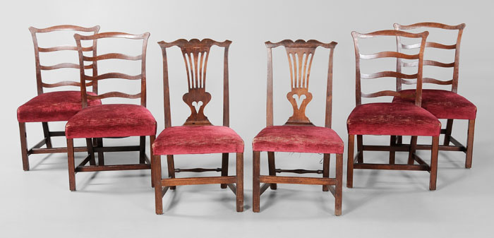 Appraisal: Assembled Set of Six Georgian Mahogany Dining Chairs British or