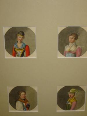 Appraisal: TYROLEAN SCHOOL Late th Century Portraits of Ladies set of