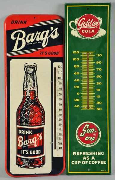 Appraisal: Lot of Tin Thermometers Description Includes one for Golden Cola