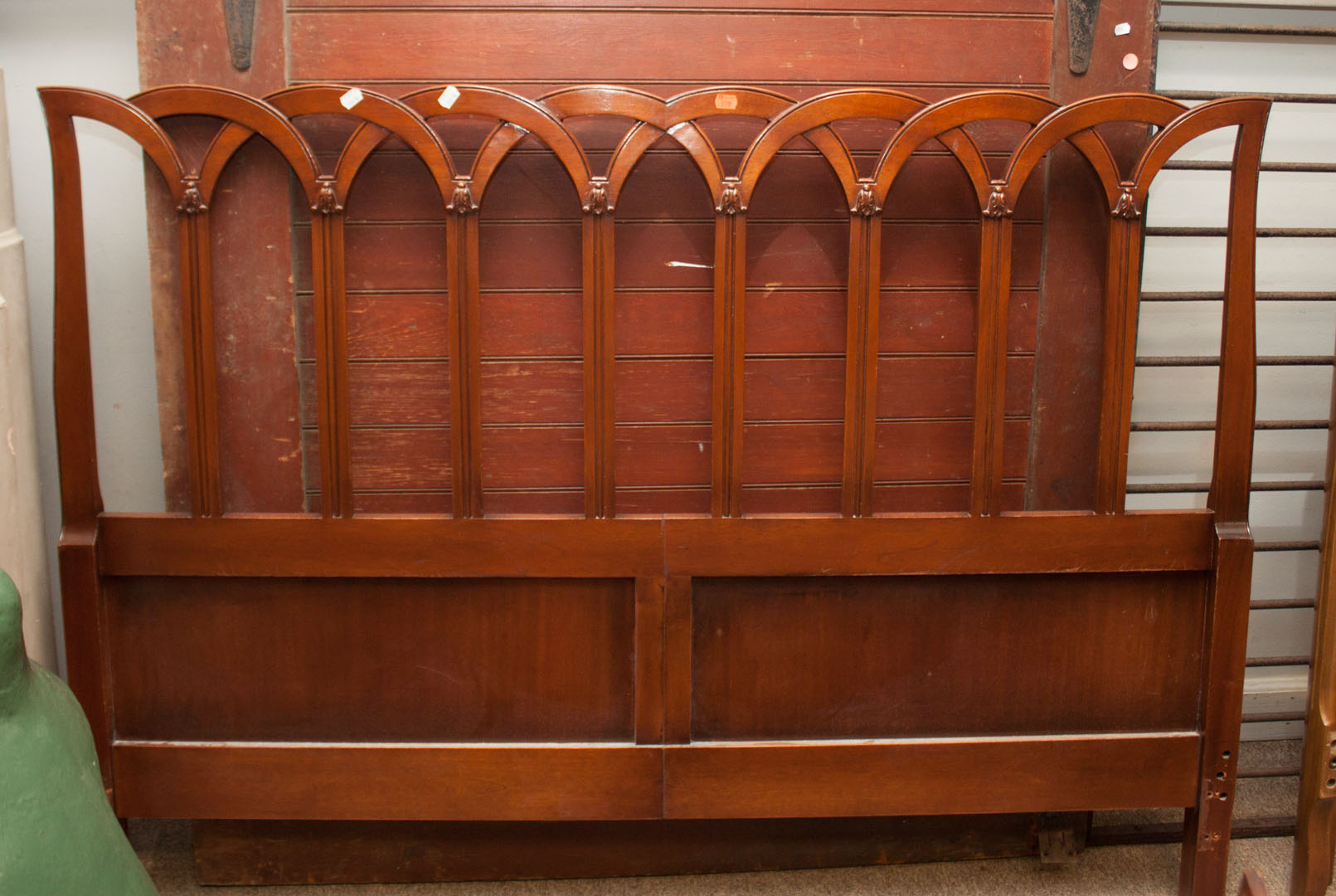 Appraisal: Mahogany head board Undernumber