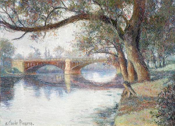 Appraisal: Hughes Claude Pissarro French born Le Pont de Puteaux signed