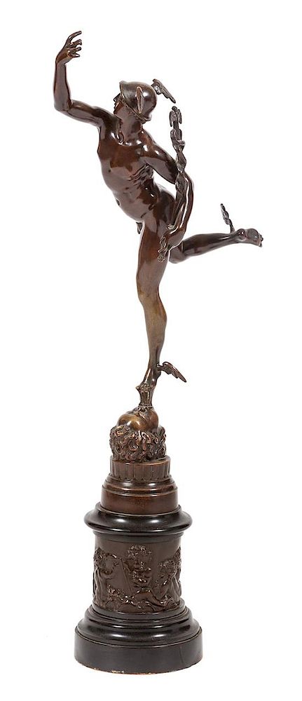 Appraisal: A Bronze Figure Height inches A Bronze Figure after giambologna