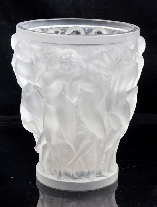 Appraisal: Sale Lot A Lalique Molded and Frosted Glass Vase second