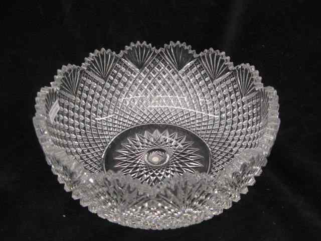 Appraisal: Cut Glass Bowl brilliant period strawberry diamond with starburst center