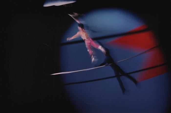 Appraisal: LYNN SAVILLE TIGHT ROPE WALKER Cibachrome color print x in