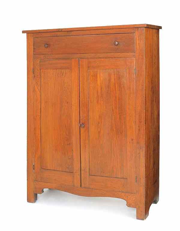 Appraisal: Walnut jelly cupboard mid th c h w