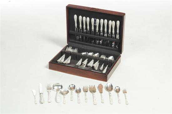 Appraisal: SET OF STERLING FLATWARE American th century Steiff floral repousse