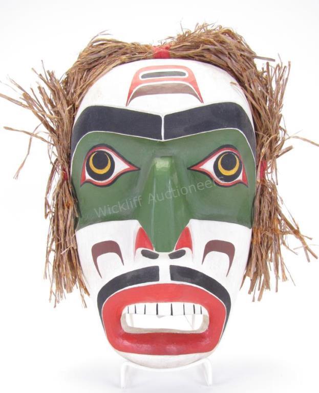 Appraisal: Pacific Northwest Ceremonial Rattle Mask made by Kwakiutl Indian artist