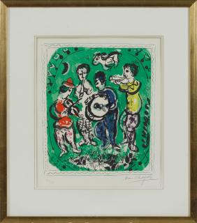 Appraisal: Marc Chagall French Russian - color lithograph titled Musicians on