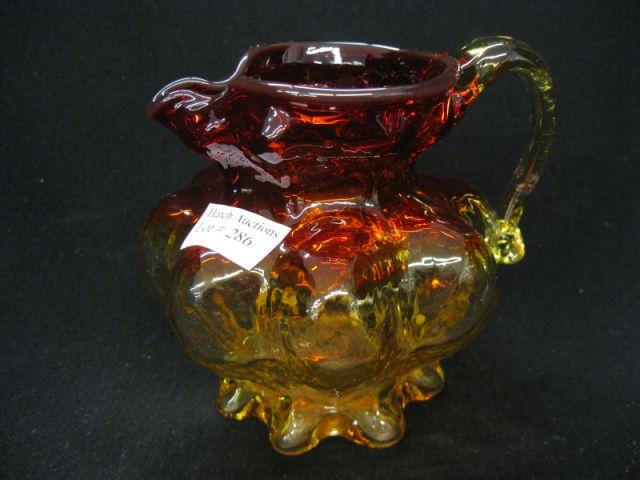 Appraisal: Amberina Art Glass Pitcher excellent