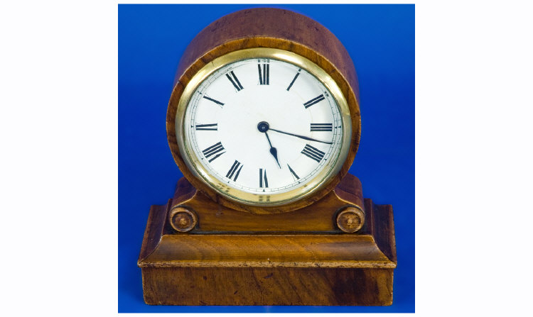 Appraisal: Small Edwardian Walnut Mantle Clock