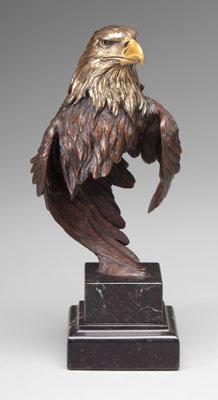 Appraisal: R Taylor bronze eagle titled in base Eagle's Watch edition