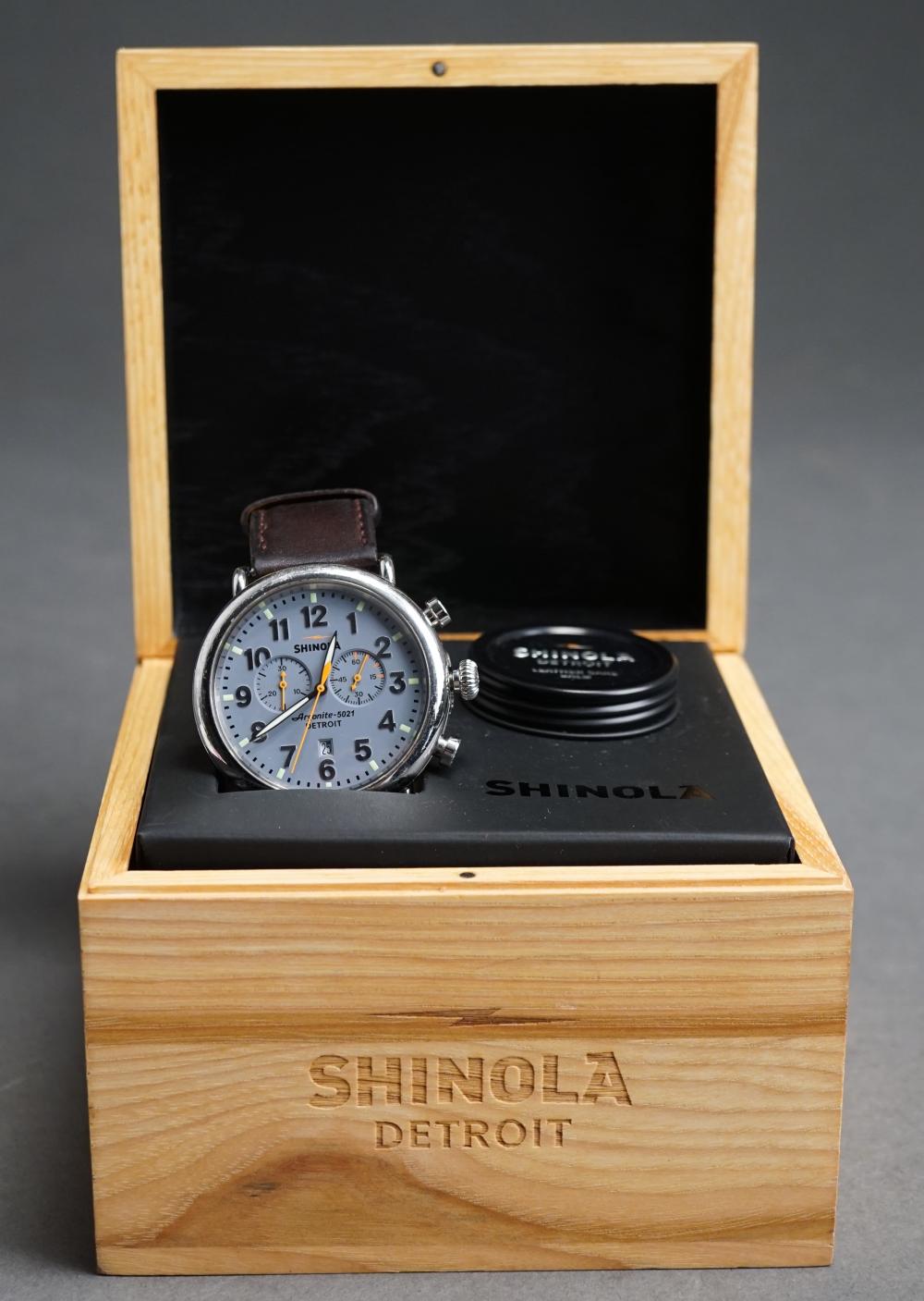 Appraisal: Shinola Argonite- Stainless Steel Quartz Wristwatch with Case D mm