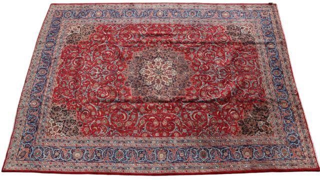 Appraisal: Hand-tied Persian Isfahan rug approx ' l ' w