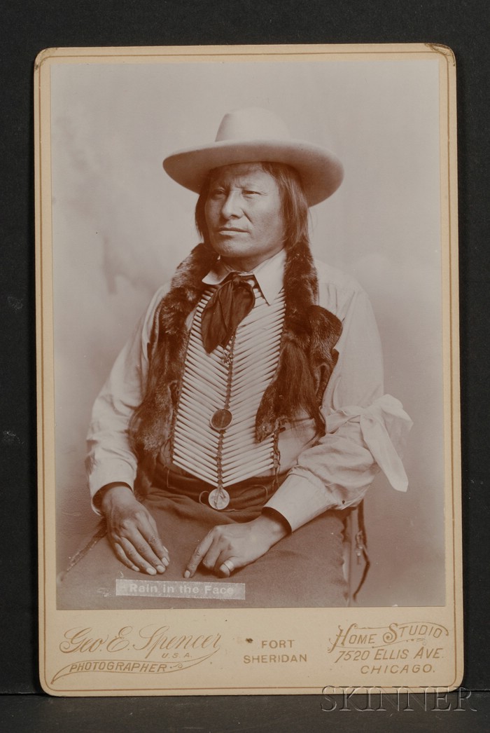 Appraisal: Cabinet Card of Rain in the Face by Geo E