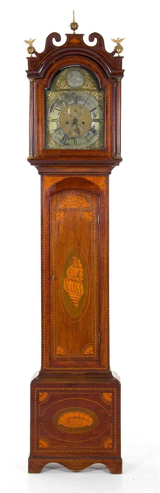 Appraisal: Fine George III inlaid mahogany tall clock signed Thomas Smith