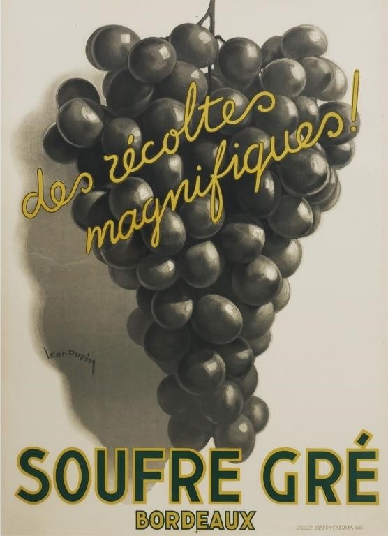 Appraisal: L on Dupin French - Soufre Gr grapes Printed by