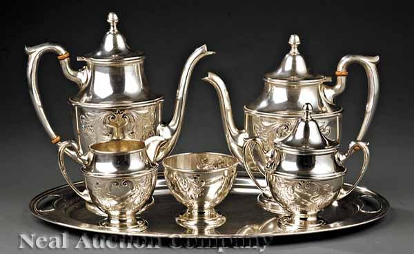 Appraisal: An American Sterling Silver Coffee and Tea Service Dunkirk Silversmiths