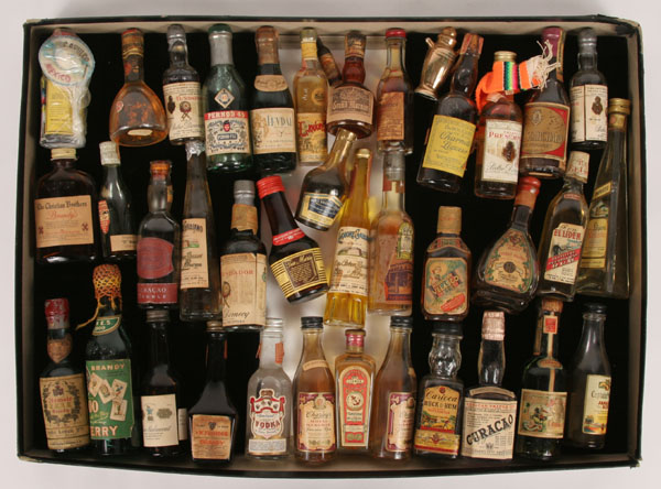 Appraisal: Thirty plus bottles of brandy rum and vodka a wide