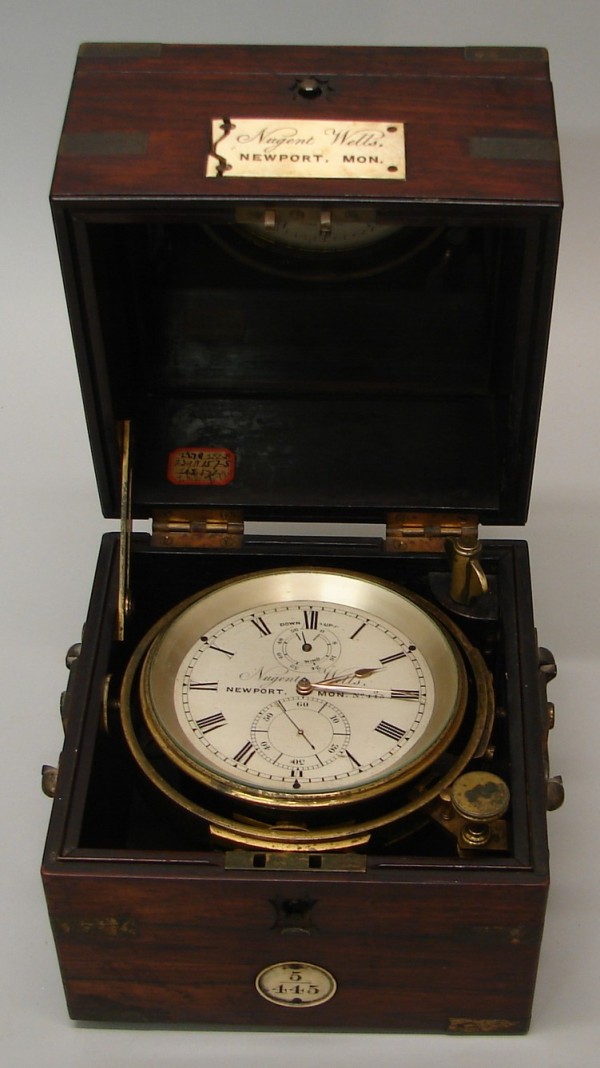 Appraisal: Celestial navigation device Nugent Wells Newport chonometer housed in a