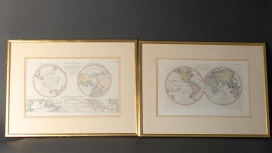 Appraisal: Two th C Geographical Maps taken from a Encyclopaedia Brittanica