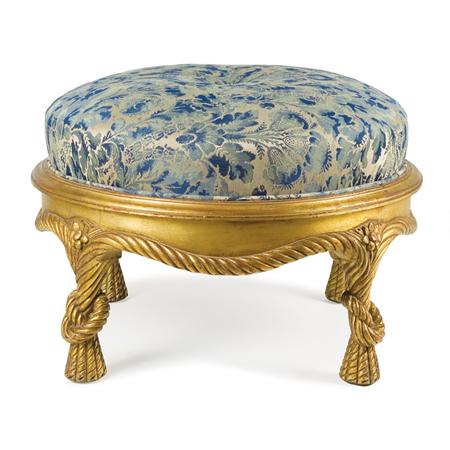 Appraisal: Neoclassical Style Gilt-Wood Stool Estimate -