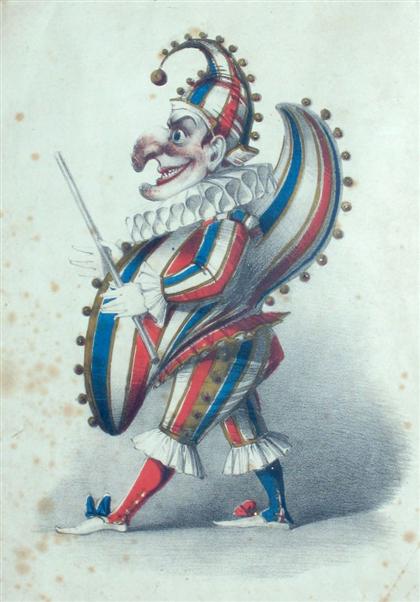 Appraisal: pieces English Prints Hand-Colored Lithograph Punch from Punch Judy here